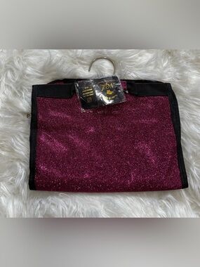 NWT Glittery Magenta Travel Organizer Pouch